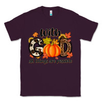 Plum with god all things are possible Classic Tee - MaliasSmallBusiness