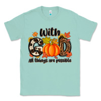 Seafoam with god all things are possible Classic Tee - MaliasSmallBusiness