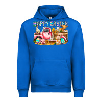 Cobalt Happy Easter Animal Farm Truck Urban Hoodie - CowhideDigitalArt