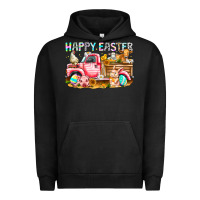 Pigment Black Happy Easter Animal Farm Truck Urban Hoodie - CowhideDigitalArt