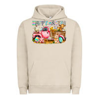 Pigment French Oak Happy Easter Animal Farm Truck Urban Hoodie - CowhideDigitalArt