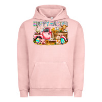 Pigment Salmon Happy Easter Animal Farm Truck Urban Hoodie - CowhideDigitalArt