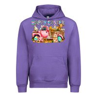 Tulip Happy Easter Animal Farm Truck Urban Hoodie - CowhideDigitalArt