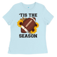 Tis The Season Football Sunflower Ladies Tee | Teevron