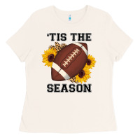 Bone tis the season football sunflower Ladies Tee - AdoDesignShop