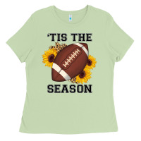 Matcha tis the season football sunflower Ladies Tee - AdoDesignShop