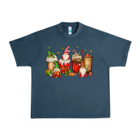 Midnight Navy Christmas gnomes coffee cups Urban Heavy Tee - MaliasSmallBusiness