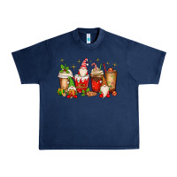 Navy Christmas gnomes coffee cups Urban Heavy Tee - MaliasSmallBusiness