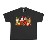 Pigment Black Christmas gnomes coffee cups Urban Heavy Tee - MaliasSmallBusiness