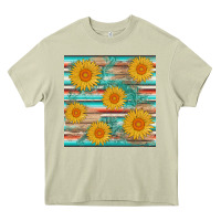 Mossy sunflower wood serape  leather seamless Heavy Core Tee - AdoDesignShop