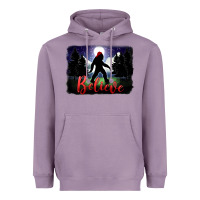Lavender bigfoot believe christmas Heavyweight Hoodie - FaDigitalArtStudio