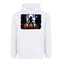 White bigfoot believe christmas Heavyweight Hoodie - FaDigitalArtStudio