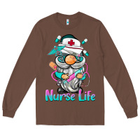 Chestnut nurse life  gnome Long Sleeve Tee - BarkalooDesign