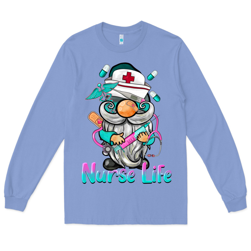 Nurse Life  Gnome Long Sleeve Tee by BarkalooDesign | Teevron