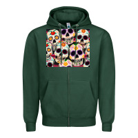 Sports Green cinco de mayo skull Zipper Hoodie - CowGirlArtShop