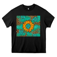 Black Sunflower Gemstone Leopard Heavy Core Tee - Artiststas