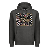 Charcoal Heather racing leopard backgraund Premium Hoodie - JahusDesignShop
