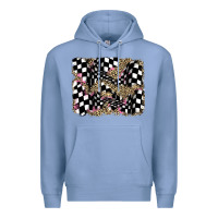 Colony Blue racing leopard backgraund Premium Hoodie - JahusDesignShop