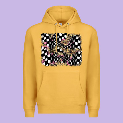 Racing Leopard Backgraund Premium Hoodie Designed By Jahusdesignshop