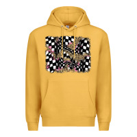 Mustard racing leopard backgraund Premium Hoodie - JahusDesignShop
