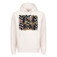 Pale Pink racing leopard backgraund Premium Hoodie - JahusDesignShop