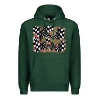 Sports Green racing leopard backgraund Premium Hoodie - JahusDesignShop