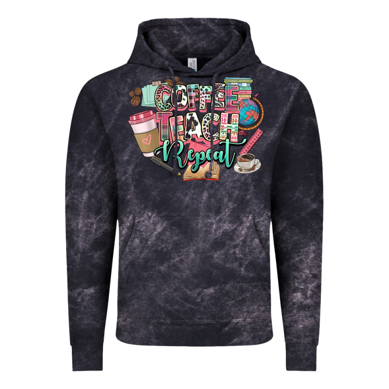Coffee Teach Repeat Teacher Vintage Hoodie by NancyCooperArtShop | Teevron