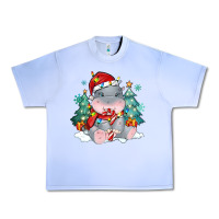 Grape Ice cute christmas hippopotamus Urban Heavy Tee - MaliasSmallBusiness