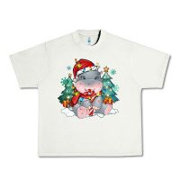 Pistachio cute christmas hippopotamus Urban Heavy Tee - MaliasSmallBusiness