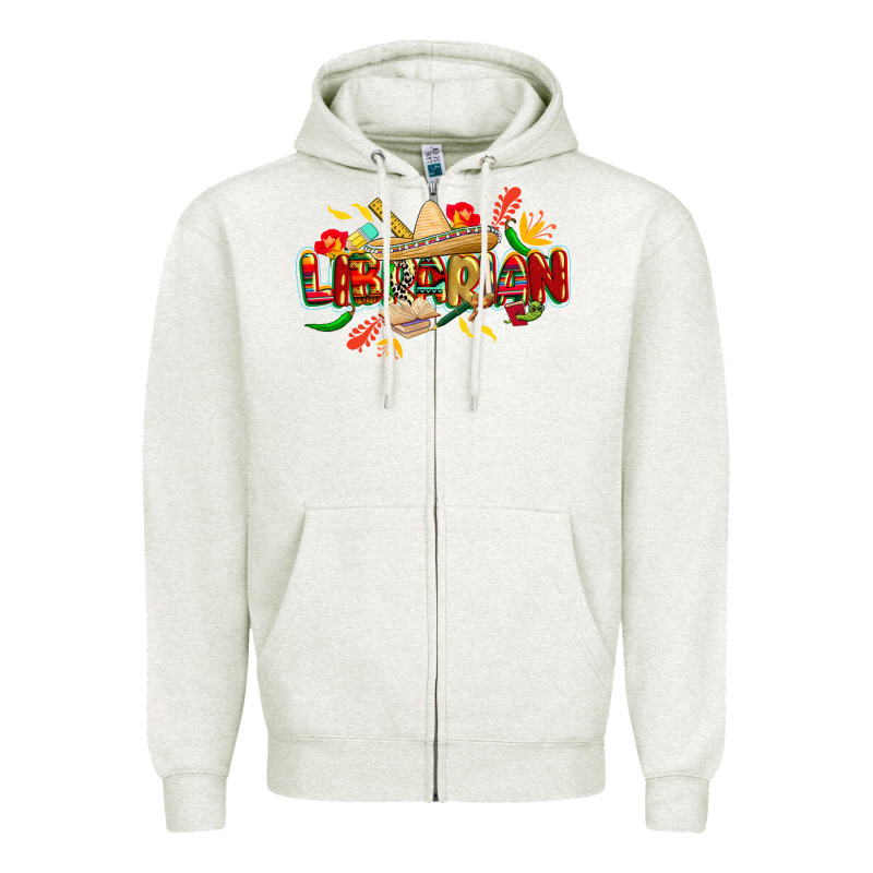 Cinco De Mayo Librarian Zipper Hoodie by CowGirlArtShop | Teevron