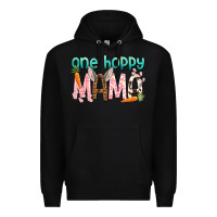 Black One hoppy mama mother's day Premium Hoodie - HowdyJamesFarm