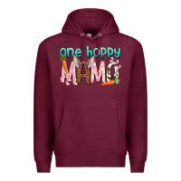 Burgundy One hoppy mama mother's day Premium Hoodie - HowdyJamesFarm