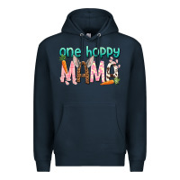 Navy One hoppy mama mother's day Premium Hoodie - HowdyJamesFarm
