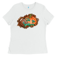 Tis The Season Football Pumpkin Ladies Tee | Teevron