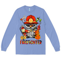 Colony Blue firefighter gnome Long Sleeve Tee - BarkalooDesign
