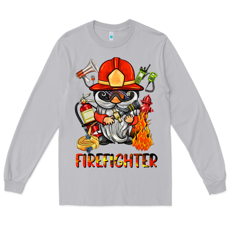 Firefighter Gnome Long Sleeve Tee by BarkalooDesign | Teevron