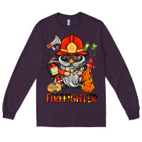 Plum firefighter gnome Long Sleeve Tee - BarkalooDesign