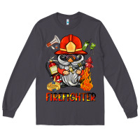 Smoke firefighter gnome Long Sleeve Tee - BarkalooDesign