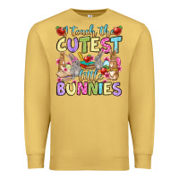 Antique Gold Easter Day I teach the cutest little bunnies Premium Sweatshirt - OliviaCreatesArt