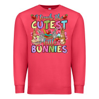 Cardinal Easter Day I teach the cutest little bunnies Premium Sweatshirt - OliviaCreatesArt
