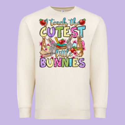 Easter Day I Teach The Cutest Little Bunnies Premium Sweatshirt Designed By Oliviacreatesart