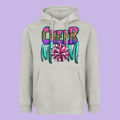 Cheer Mom Heavyweight Hoodie Designed By Oliviacreatesart