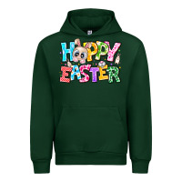 Forest Green Hoppy Easter Urban Hoodie - CowhideDigitalArt
