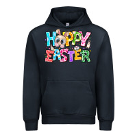 Navy Hoppy Easter Urban Hoodie - CowhideDigitalArt