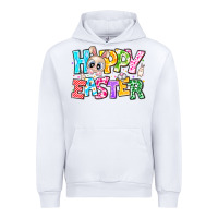 White Hoppy Easter Urban Hoodie - CowhideDigitalArt