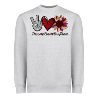 Heather Grey peace love sunflower Heavyweight Sweatshirt - Bettercallsaul