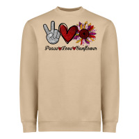 Peace Love Sunflower Heavyweight Sweatshirt | Teevron