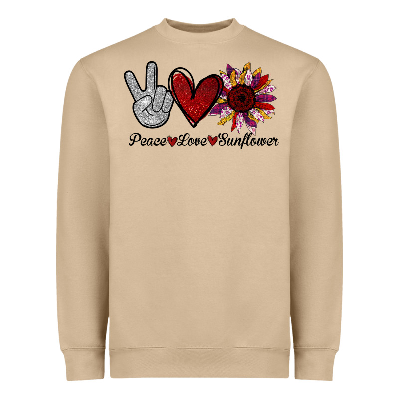 Peace Love Sunflower Heavyweight Sweatshirt by Bettercallsaul | Teevron
