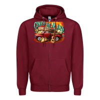 Burgundy cinco de mayo truck Zipper Hoodie - CowGirlArtShop