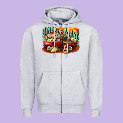 Cinco De Mayo Truck Zipper Hoodie Designed By Cowgirlartshop